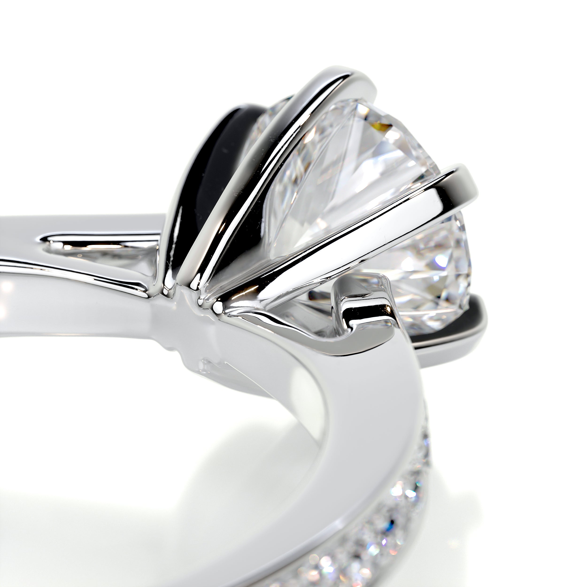 2ct Round Cut Simulated Diamond High Set Ice Band Ring 14k White Gold  Plated | eBay